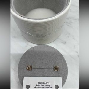 Hillberg & Berk Paige Rose Gold Stud Earrings